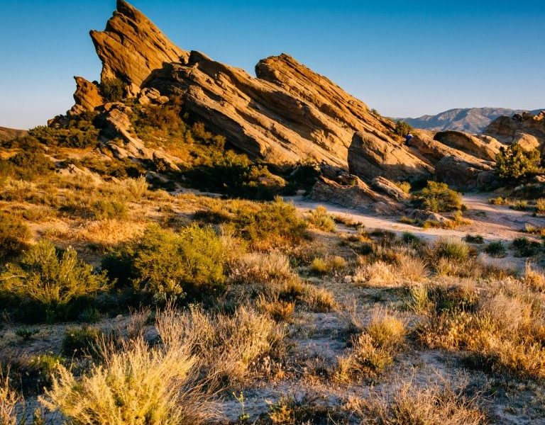Unique rock formation at the Vasquez Rocks Natural Area and Nature Center in Santa Clarita.