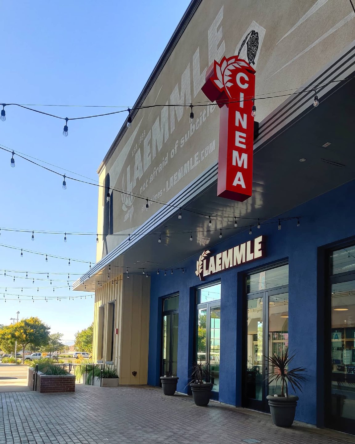 Outside view of Laemmle Theaters in the Arts & Entertainment District in Santa Clarita.